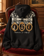 Gold-Frame — hoodie noir, vue de dos